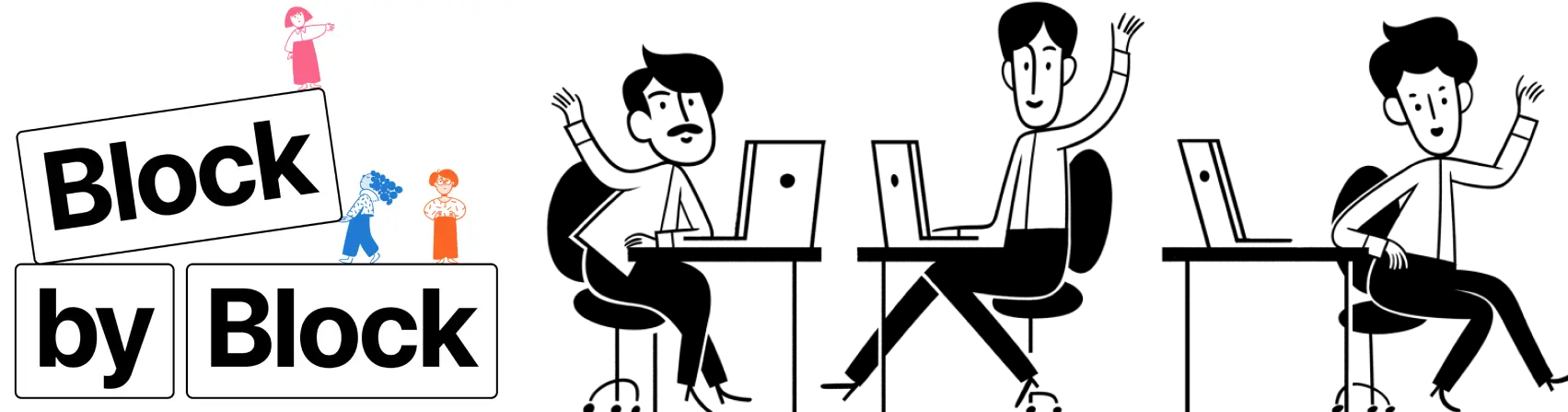 Early Notion illustrations show characters from far away. While you see more of their environments, they almost feel removed and impersonal.