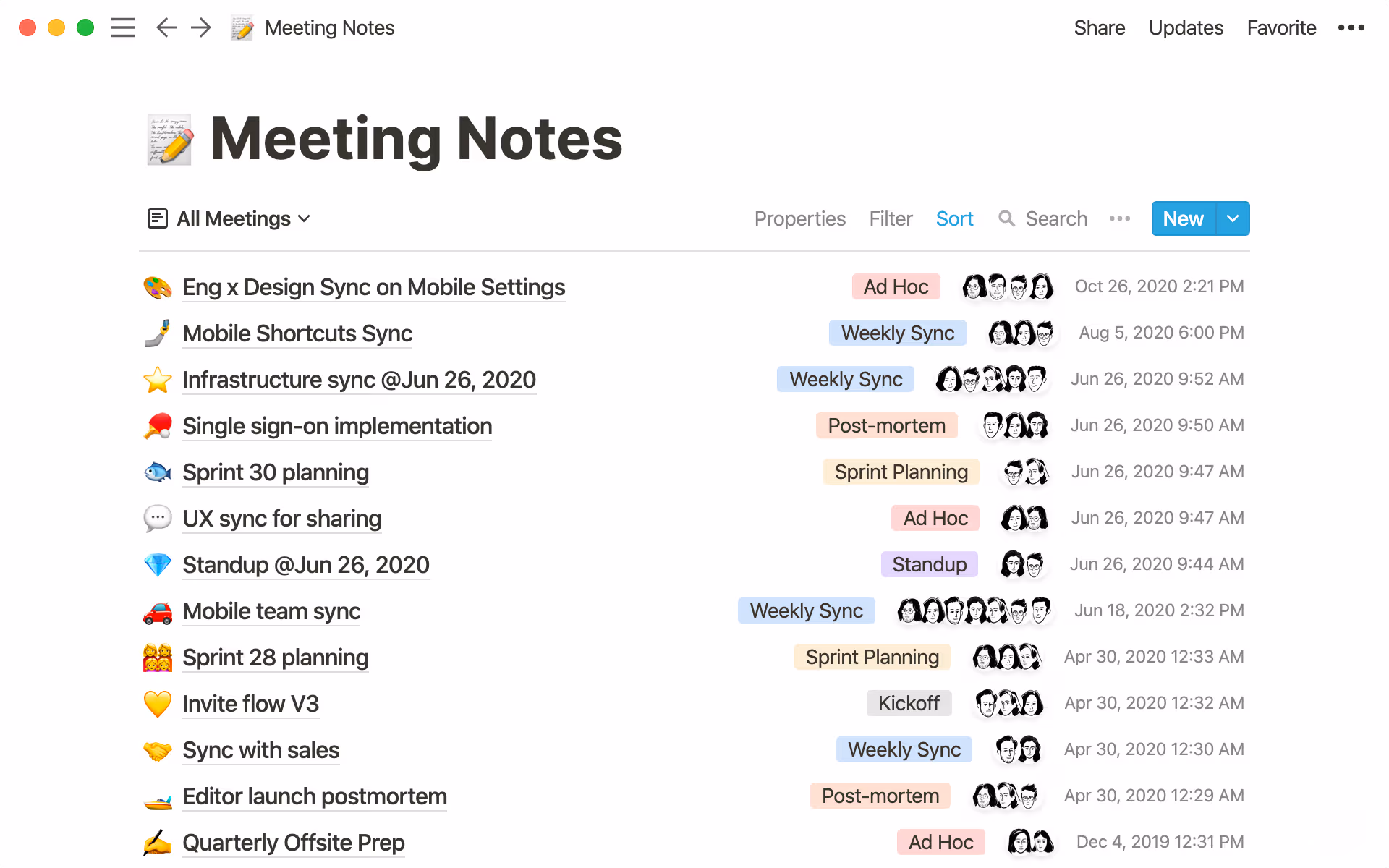 Meeting notes template